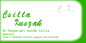 csilla kuszak business card