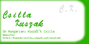 csilla kuszak business card